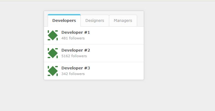 tabbed widget simple works without javascript