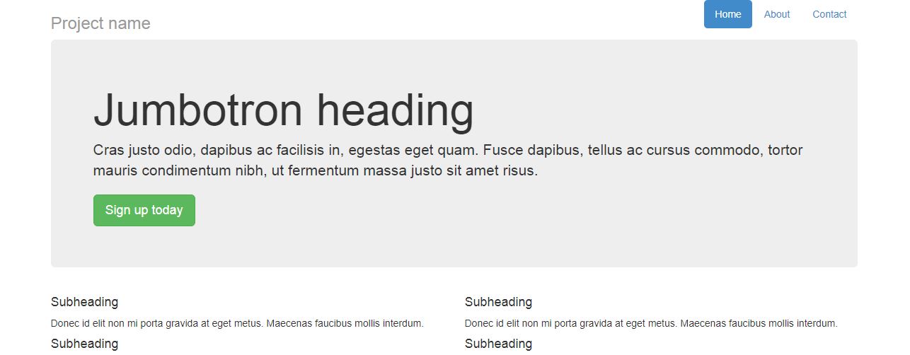 Narrow Jumbotron Template for Bootstrap