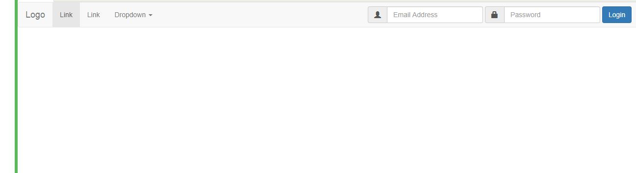 Login Horizontal in Navbar