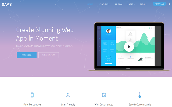 Saas - NextJs Minimal Landing Page