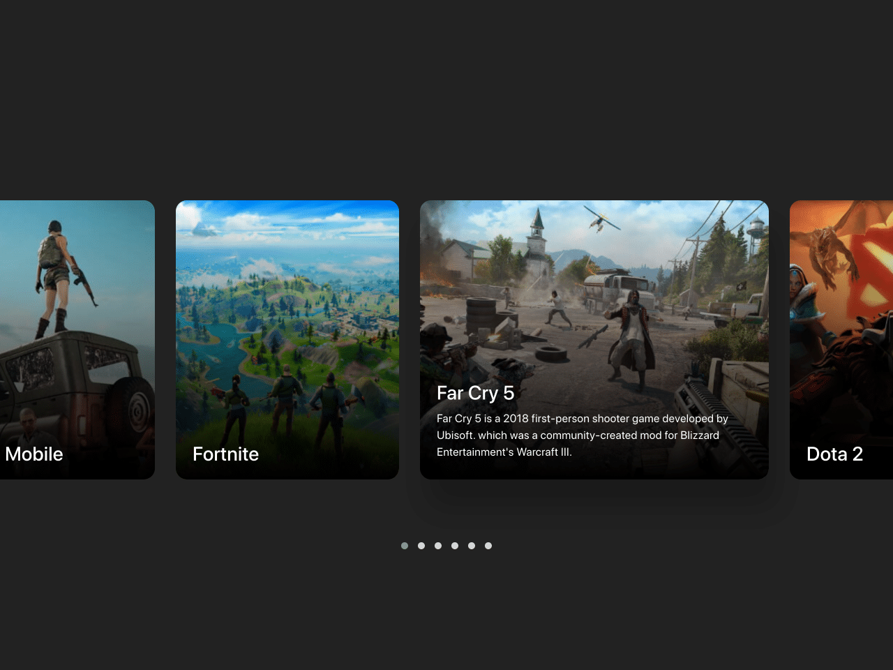 animated card slider showcase