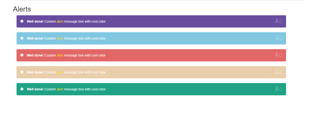 Alerts customize colors notifications
