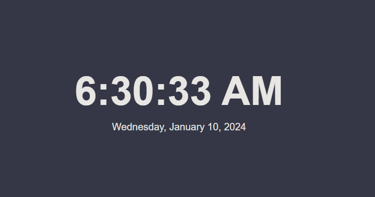 Stylish Digital Clock Snippet