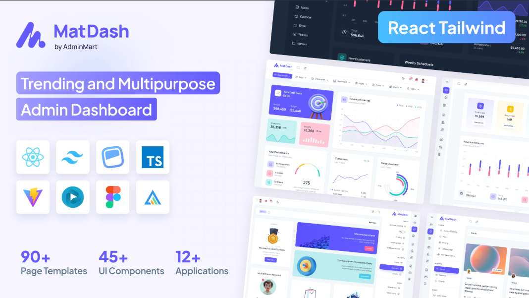 Scalable Web Applications with MatDash – Premium React + Tailwind Admin Template