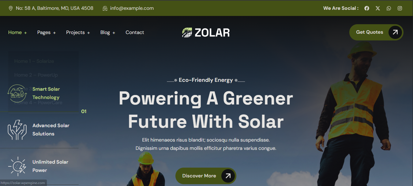 Professional Green Template Perfect for Solar Energy Companies ⚡