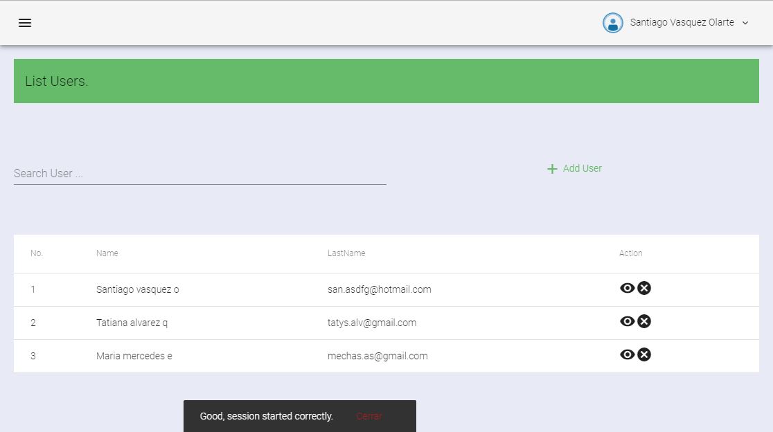 form angular 6 add, list, delete